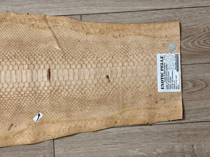 Tan Natural Pattern Glossy Genuine Python Leather PYTR616 product photo 5