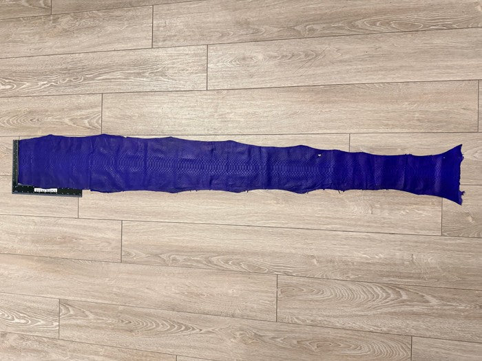 Royal Blue Satin Genuine Python Leather PYTR639 product photo 2