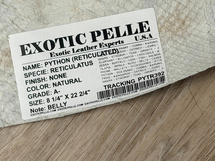 Natural Genuine Python Leather PYTR392 product photo 3