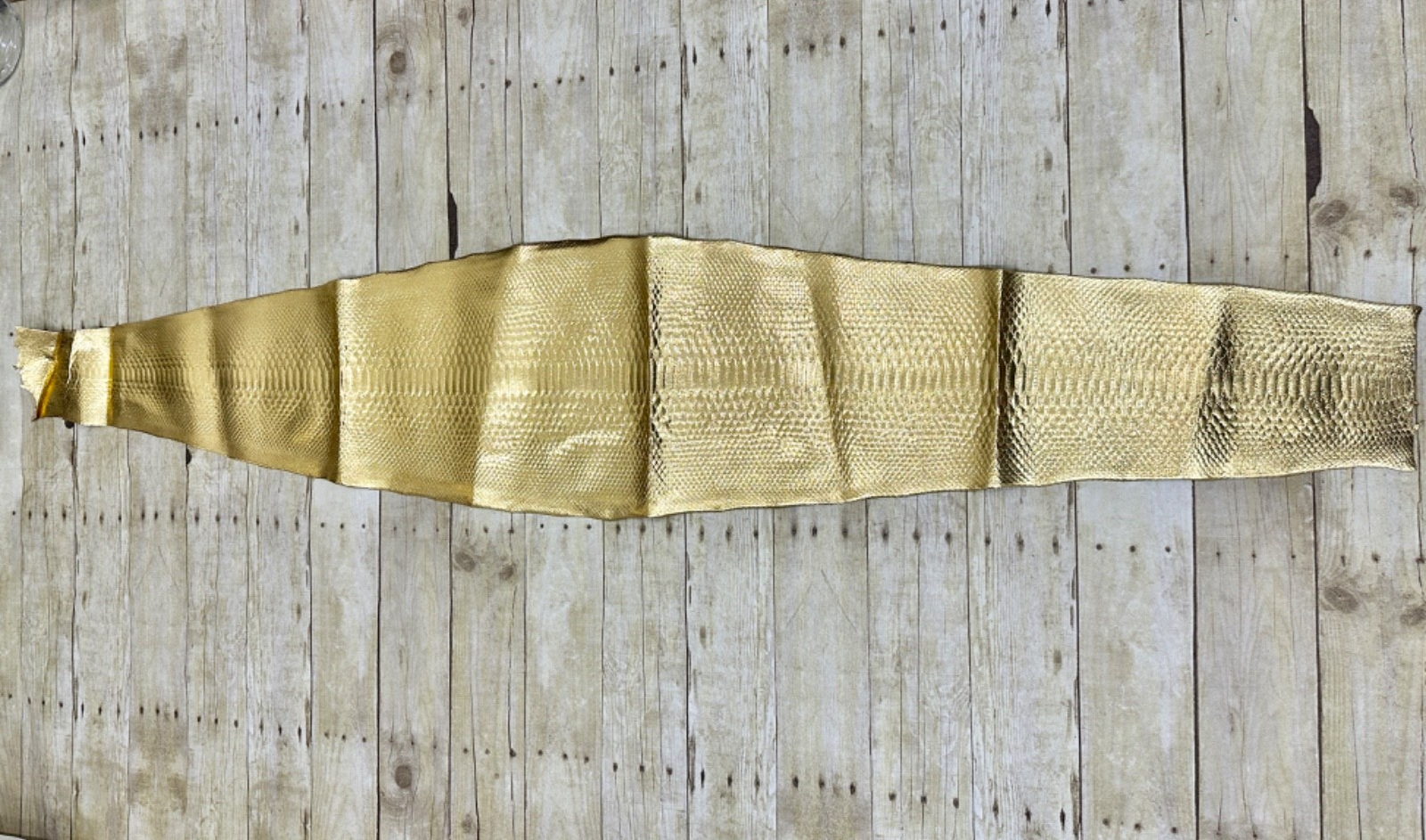 Metallic Gold XL Genuine Python Leather real hide snake skin Rattle Boa 336