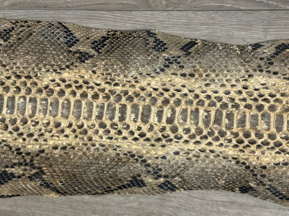 Tan Genuine Python Snakeskin Leather real hide Brown piece snake skin Rattle 319