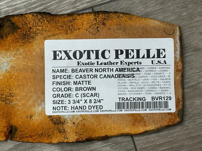 Genuine Beaver Tail Leather - Brown Matte WYSIWYG 129 product photo 4