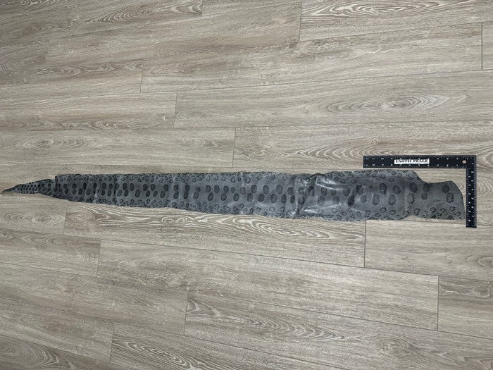 Gray Gray Natural Pattern Glossy Genuine Anaconda Leather ANC289 product photo 2