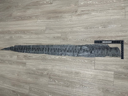 Gray Gray Natural Pattern Glossy Genuine Anaconda Leather ANC289 product photo 2