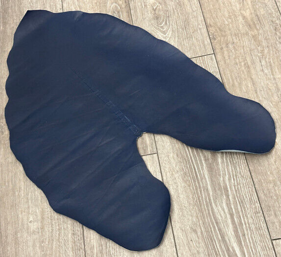 Blue Spotted Matte Genuine Leaf Leather LEAFBLUE product photo 1