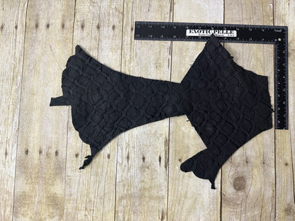 Black Pirarucu Hide Genuine Skin Arapaimia Gigas Remnant Scrap Fish Leather 265