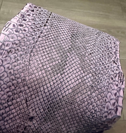 Purple Natural Pattern Sanded Gloss Genuine Reticulated Python Snake Leather 487 product photo 3