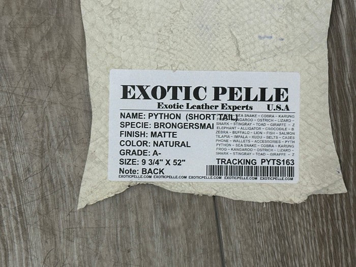 Genuine Python Leather - Natural Matte WYSIWYG 163 product photo 5