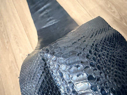 Candy Blue Glossy - Pearl Genuine Python Snake Leather 2 189 product photo 3