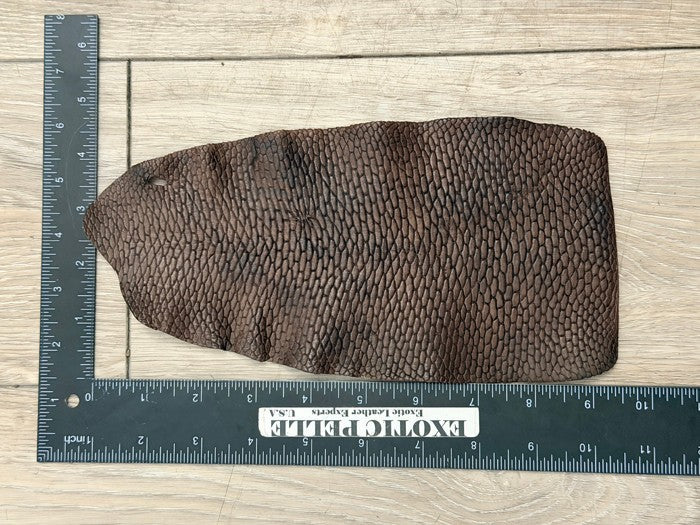Genuine Beaver Tail Leather - D Brown Satin WYSIWYG 193 product photo 2