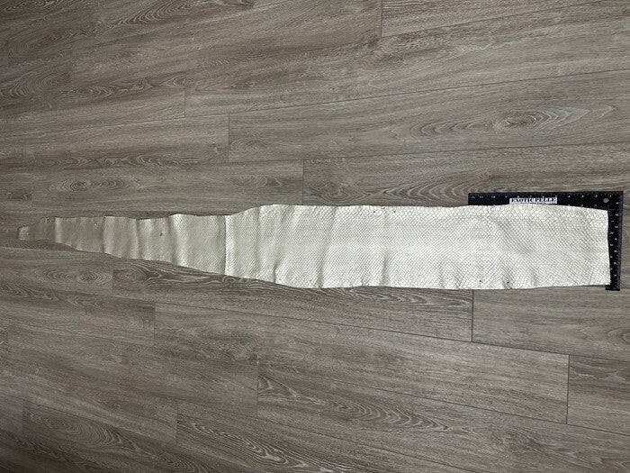 Silver Genuine Anaconda Leather real hide snake skin python boa rattle 282