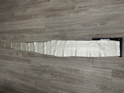 Silver Genuine Anaconda Leather real hide snake skin python boa rattle 282
