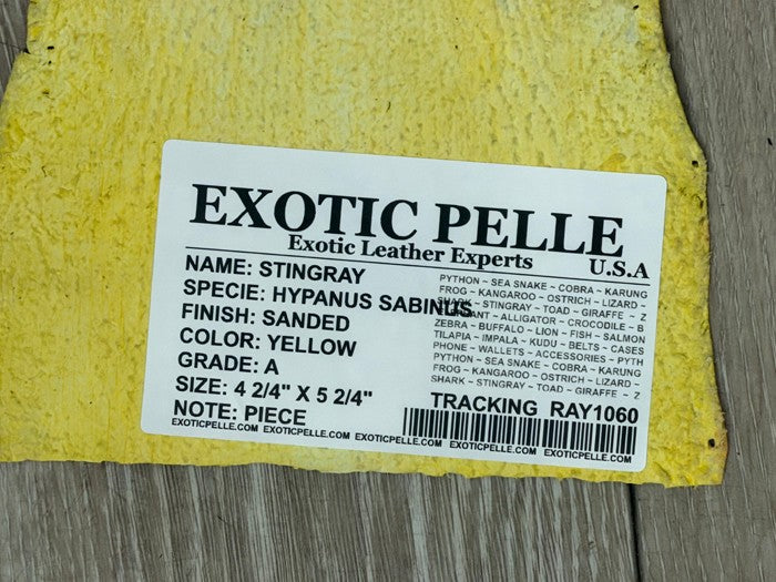 Yellow Sanded Genuine Stingray Leather Remnant 1060 product photo 3