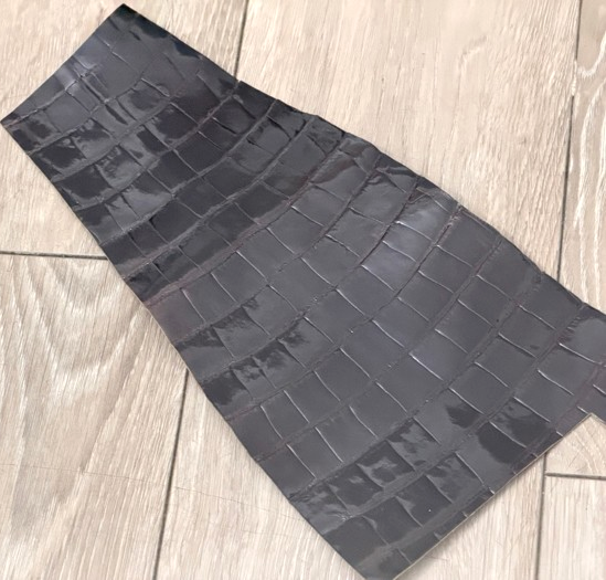 Genuine Alligator Leather - Brown Glossy Belly Cut Tail WYSIWYG 429 product photo 1