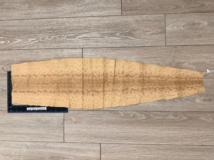 XXL Tan Natural Pattern Matte Genuine Karung Elephant Trunk Snake Leather 526 product photo 2