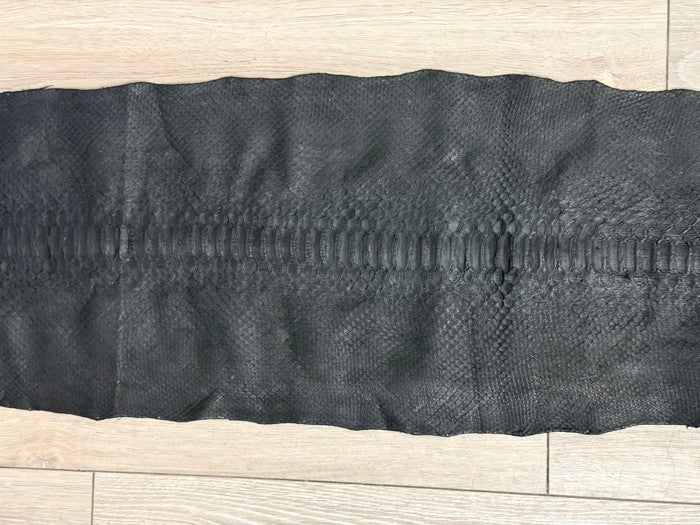Black Matte Genuine Reticulated Python Snake Leather 699 product photo 3
