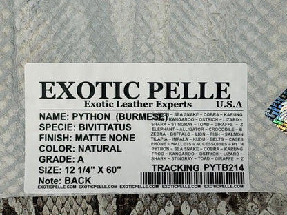 Natural Genuine Burmese Python Snake Leather 214 product photo 4