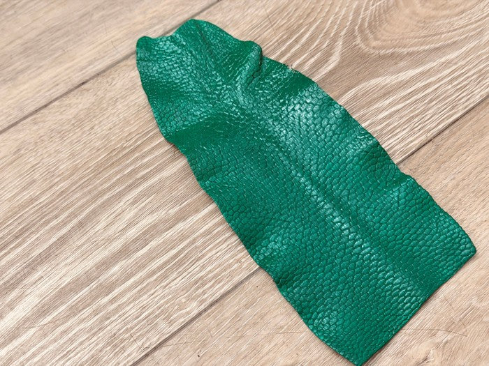 Genuine Beaver Tail Leather - Green Painted Satin WYSIWYG 139 product photo 3