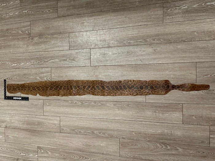 Tan Natural Pattern Glossy Genuine Anaconda Snake Leather 251 product photo 3