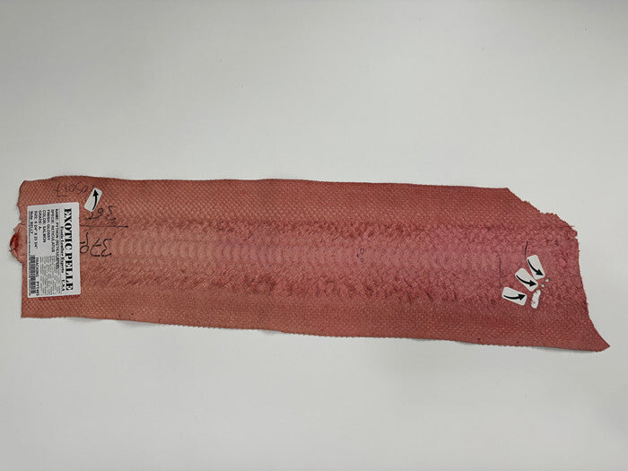 Genuine Python Snakeskin Leather real hide snake skin Rattle salmon Boa 485