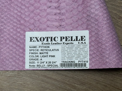 Pink Piece Genuine Python Snakeskin Leather real hide snake skin Rattle Boa 410