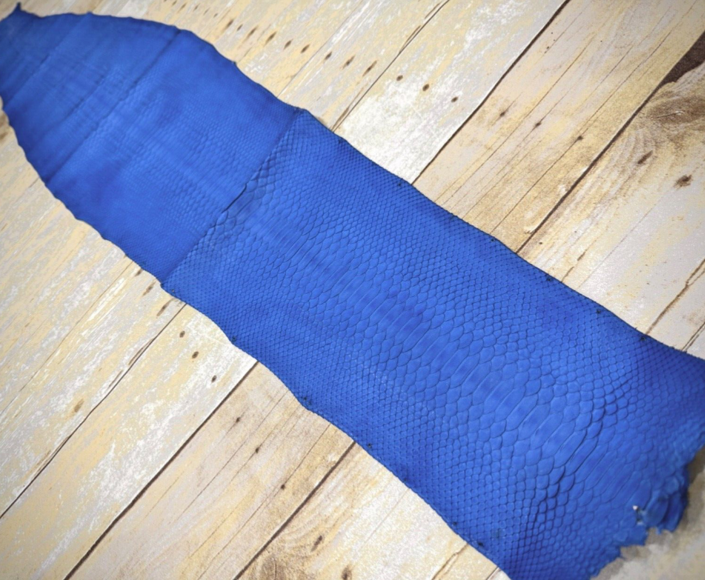 Light Blue Genuine Python Snake Leather Satin 308 product photo 1