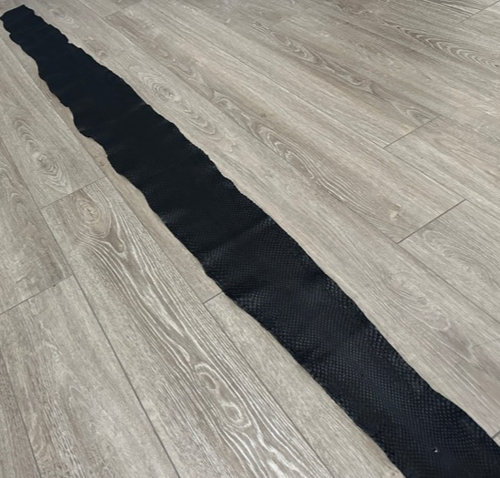 Black Satin Genuine Anaconda Leather product photo 1