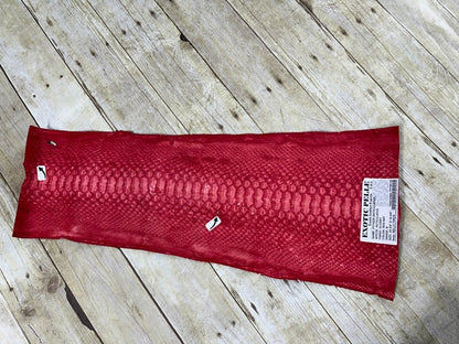 Red Piece Genuine Python Snakeskin Leather real hide snake skin Rattle Boa 132