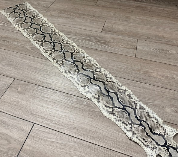 Natural Glossy Genuine Reticulated Python Snake Leather 575 product photo 1