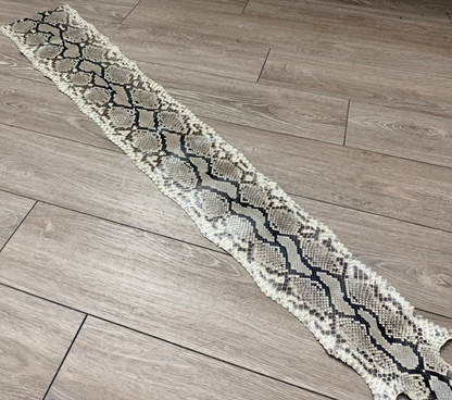 Natural Glossy Genuine Reticulated Python Snake Leather 575 product photo 1