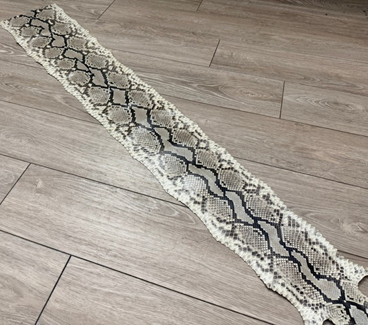 Natural Glossy Genuine Reticulated Python Snake Leather 575 product photo 1
