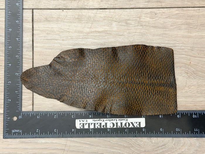 Genuine North American Beaver Tail Leather - Black On Brown WYSIWYG 195 product photo 2
