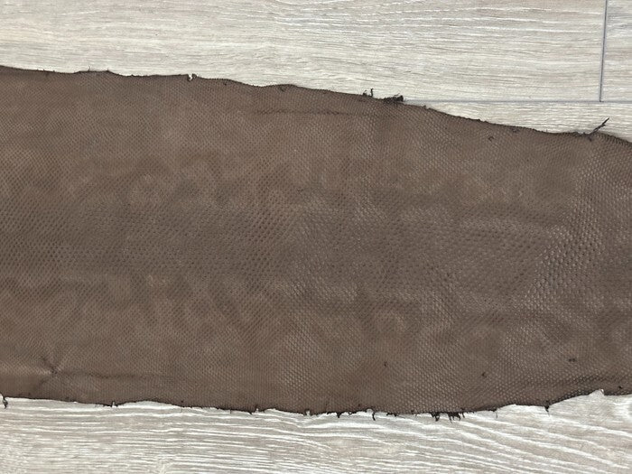 Brown Genuine Karung Elephant trunk Snake Hide Taxidermy leather Skin Rattle 506