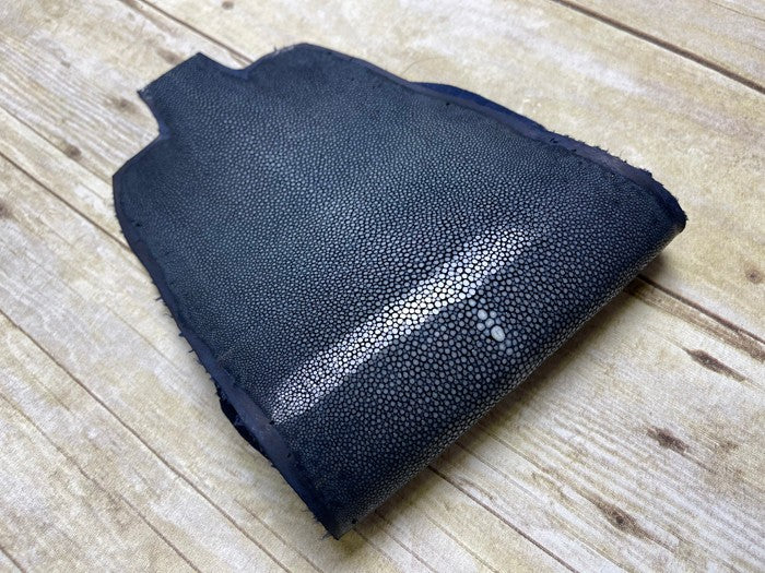 Navy Genuine Polished Sanded Stingray Hide Skin Sting Ray Leather Shagreen 880