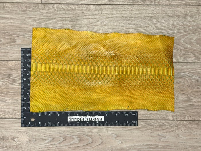 Multicolor Satin Genuine Reticulated Python Snake Leather 477 product photo 2
