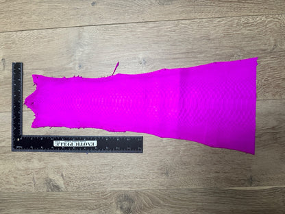 Pink Genuine Python Piece Snakeskin Leather real hide snake skin Ratle Boa 391