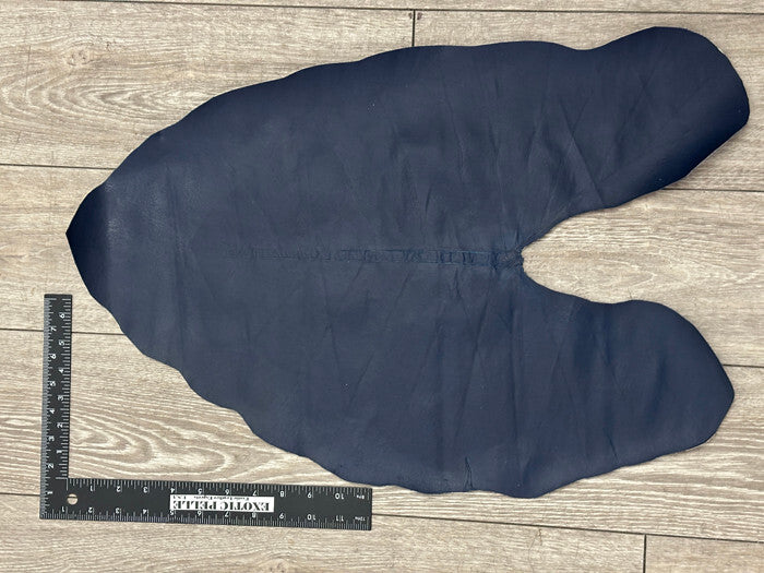 Blue Spotted Matte Genuine Leaf Leather LEAFBLUE product photo 2