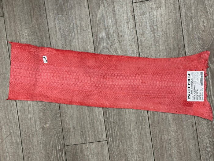 Red Genuine Python Italian Snakeskin Leather real hide snake skin Rattle boa 139