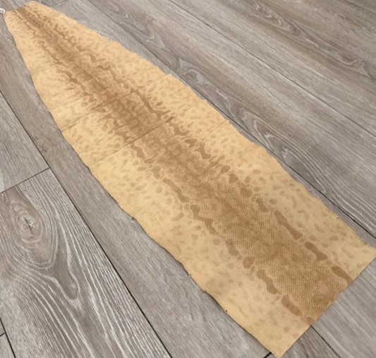 XXL Tan Natural Pattern Matte Genuine Karung Elephant Trunk Snake Leather 526 product photo 1
