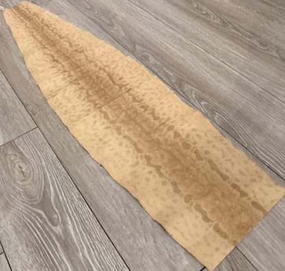 XXL Tan Natural Pattern Matte Genuine Karung Elephant Trunk Snake Leather 526 product photo 1