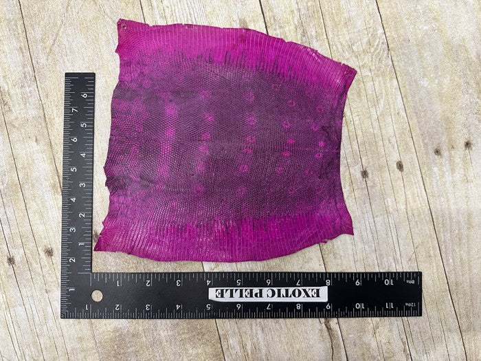 Genuine Water Monitor Java Ring Lizard Leather - Pink with Natural Pattern Semi Gloss WYSIWYG 240 product photo 2