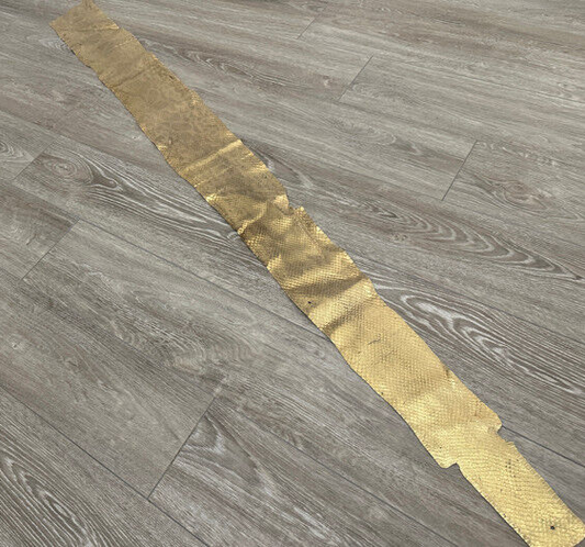 Gold Genuine Anaconda Leather Snake skin hide snake skin python Boa rattle 293