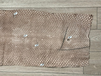 Brown Glossy Genuine Anaconda Leather product photo 4