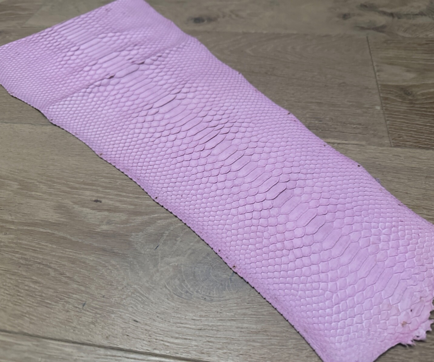 Pink Genuine Python piece Snakeskin Leather real hide snake skin Rattle Boa 411