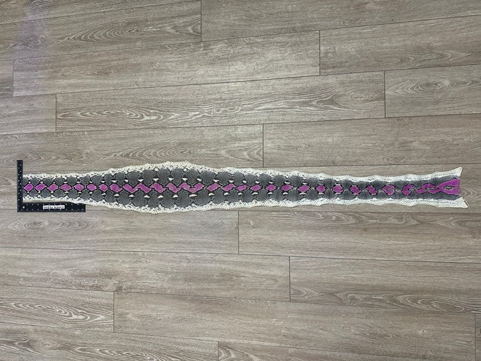 Pink center Big Genuine Python snake skin Leather real hide boa rattle 337