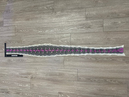 Pink center Big Genuine Python snake skin Leather real hide boa rattle 337