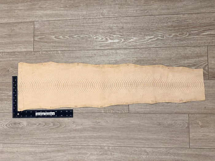 Tan Genuine Reticulated Python Snake Leather Matte 341 product photo 2