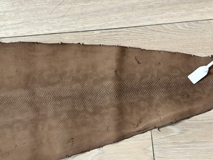 XXL Brown Natural Pattern Matte Genuine Karung Elephant Trunk Snake Javan File Snake Leather 522 product photo 3