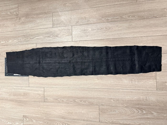 Black Matte Genuine Reticulated Python Snake Leather 699 product photo 2