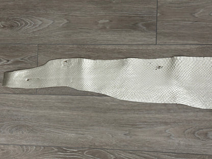 Silver Genuine Anaconda Leather real hide snake skin python boa rattle 282